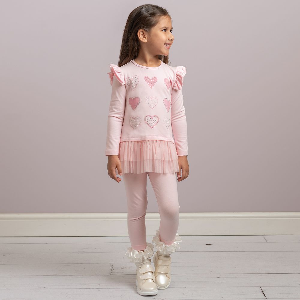 Kids pink leggings hot sale