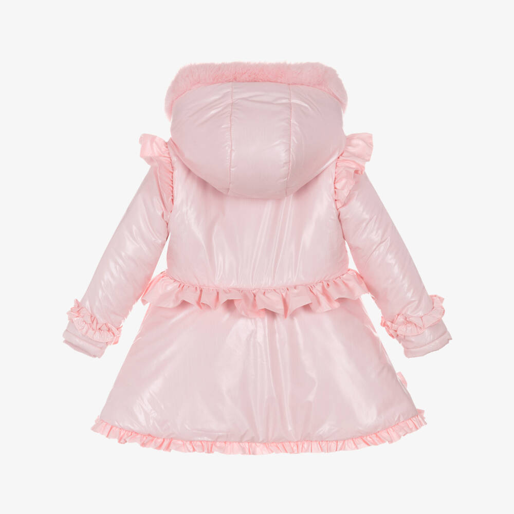 Caramelo Kids-Girls Pink Pearlescent Padded Coat | Childrensalon Outlet