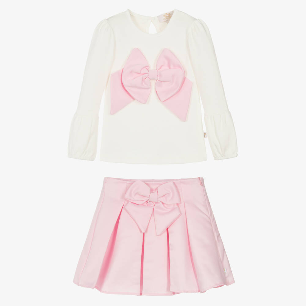 Caramelo Kids-Girls Pink Pleated Skirt Outfit | Childrensalon Outlet