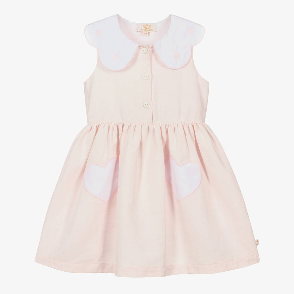 Caramelo Kids - Розовое платье с сердечками | Childrensalon