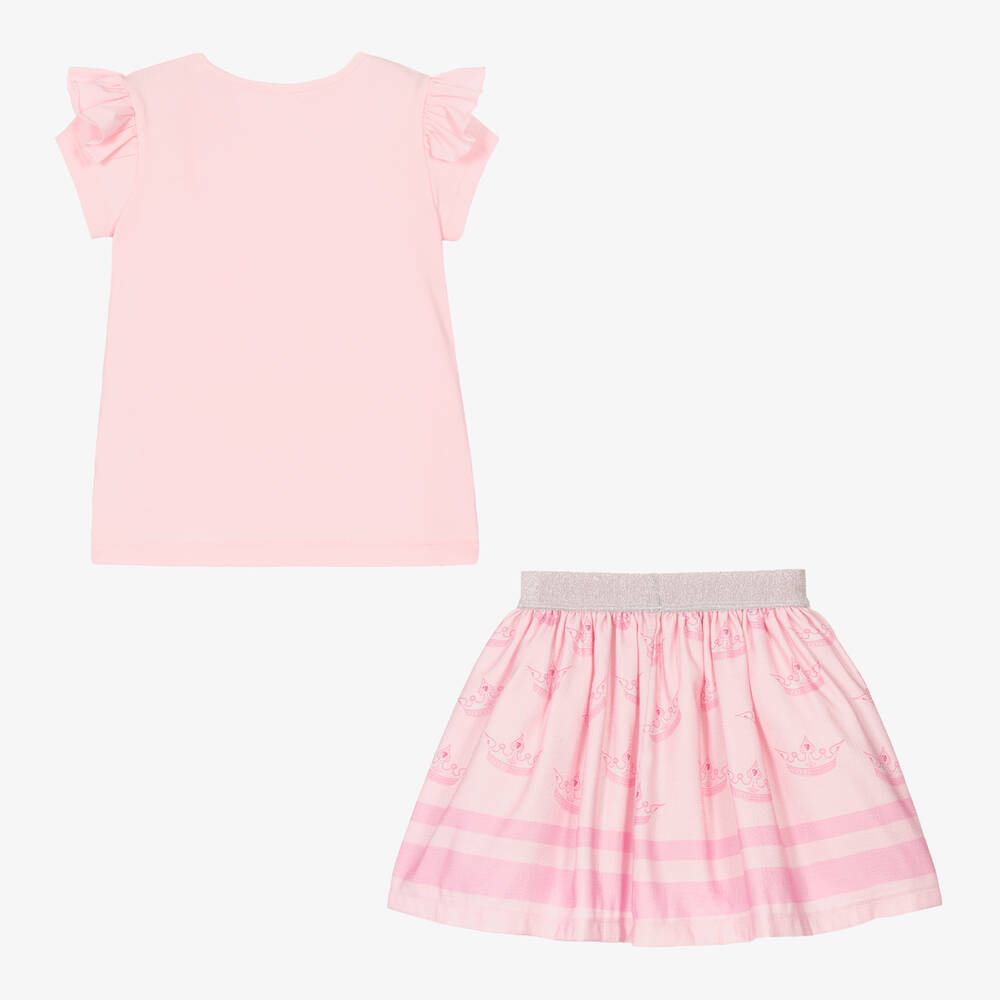 Caramelo Kids-Girls Pink Top & Skirt Set | Childrensalon Outlet