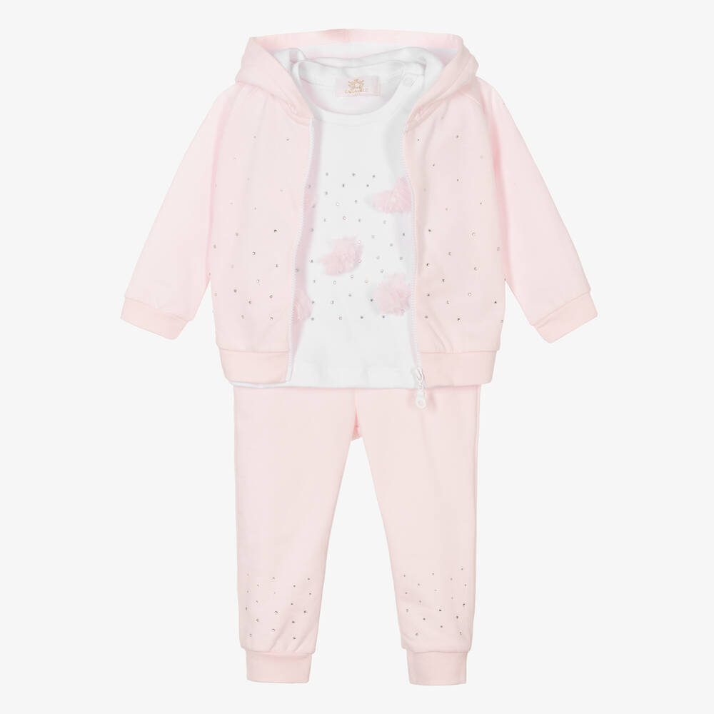 Caramelo Kids-Girls Pink Tracksuit Set | Childrensalon Outlet