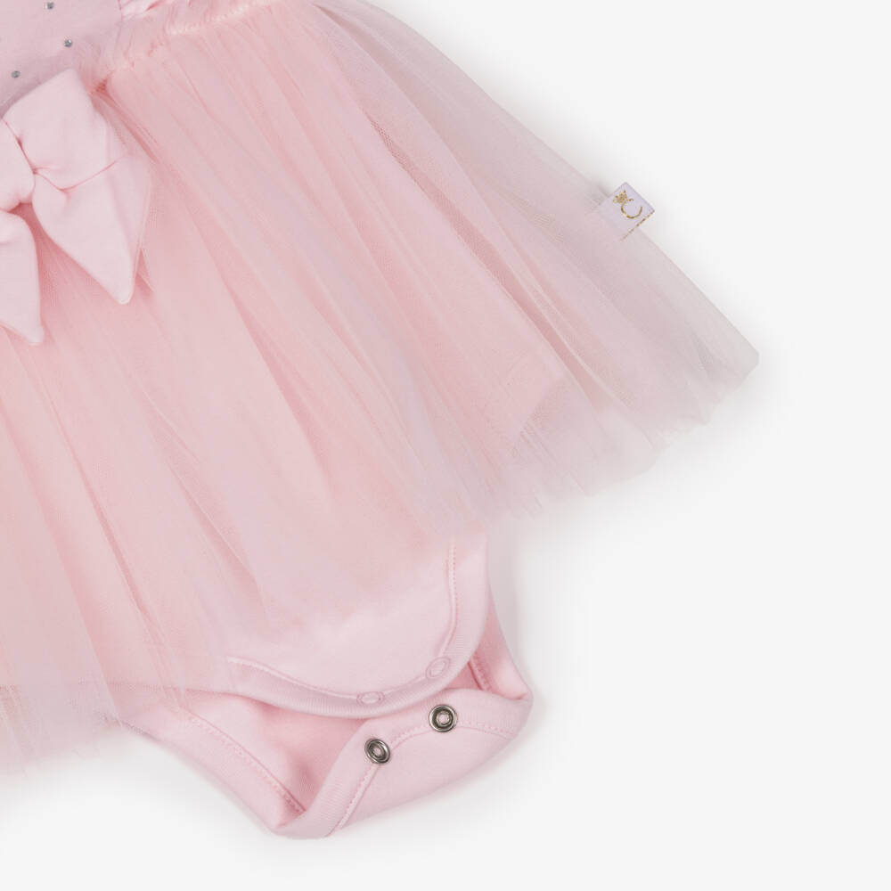 Caramelo Kids-طقم بناتي وردي من التول والجيرسي | Childrensalon Outlet