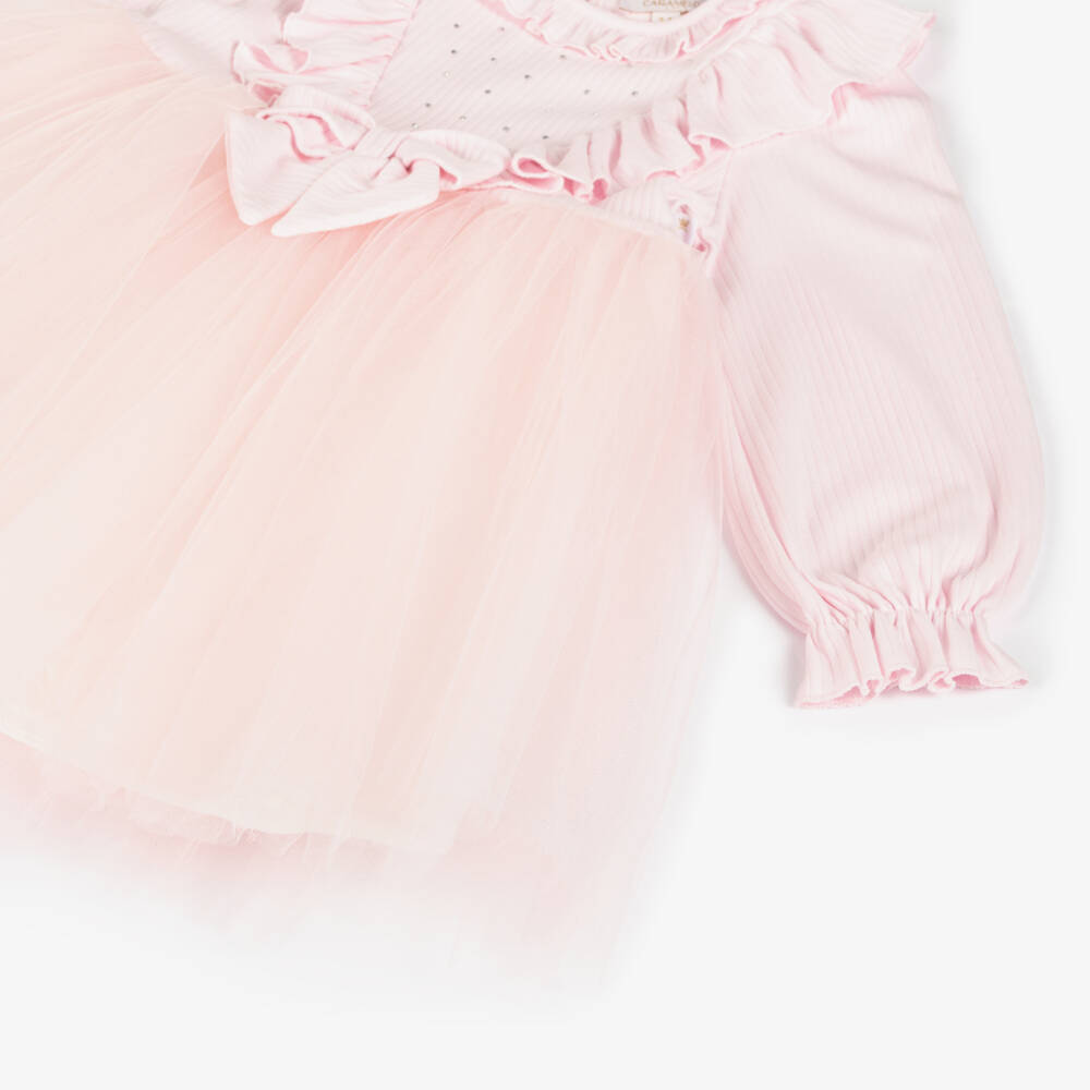 Caramelo Kids-Girls Pink Tulle Dress & Headband Set | Childrensalon Outlet