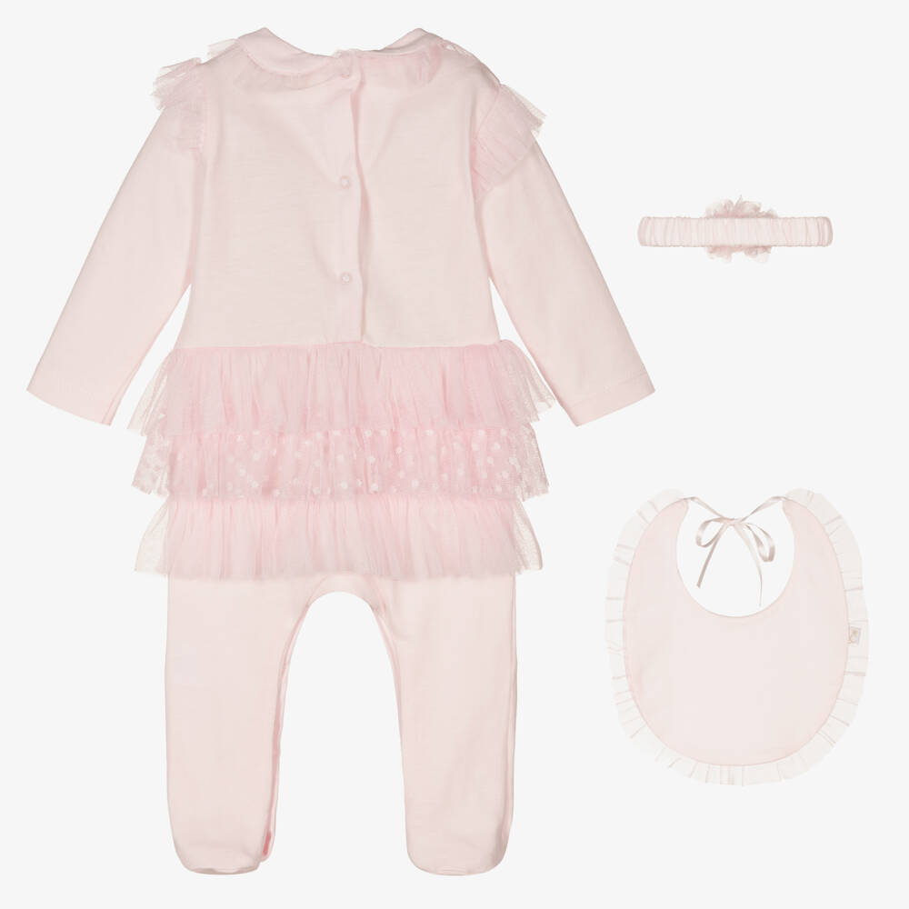 Caramelo Kids-Комплект для девочек розовый из тюля с оборками | Childrensalon Outlet