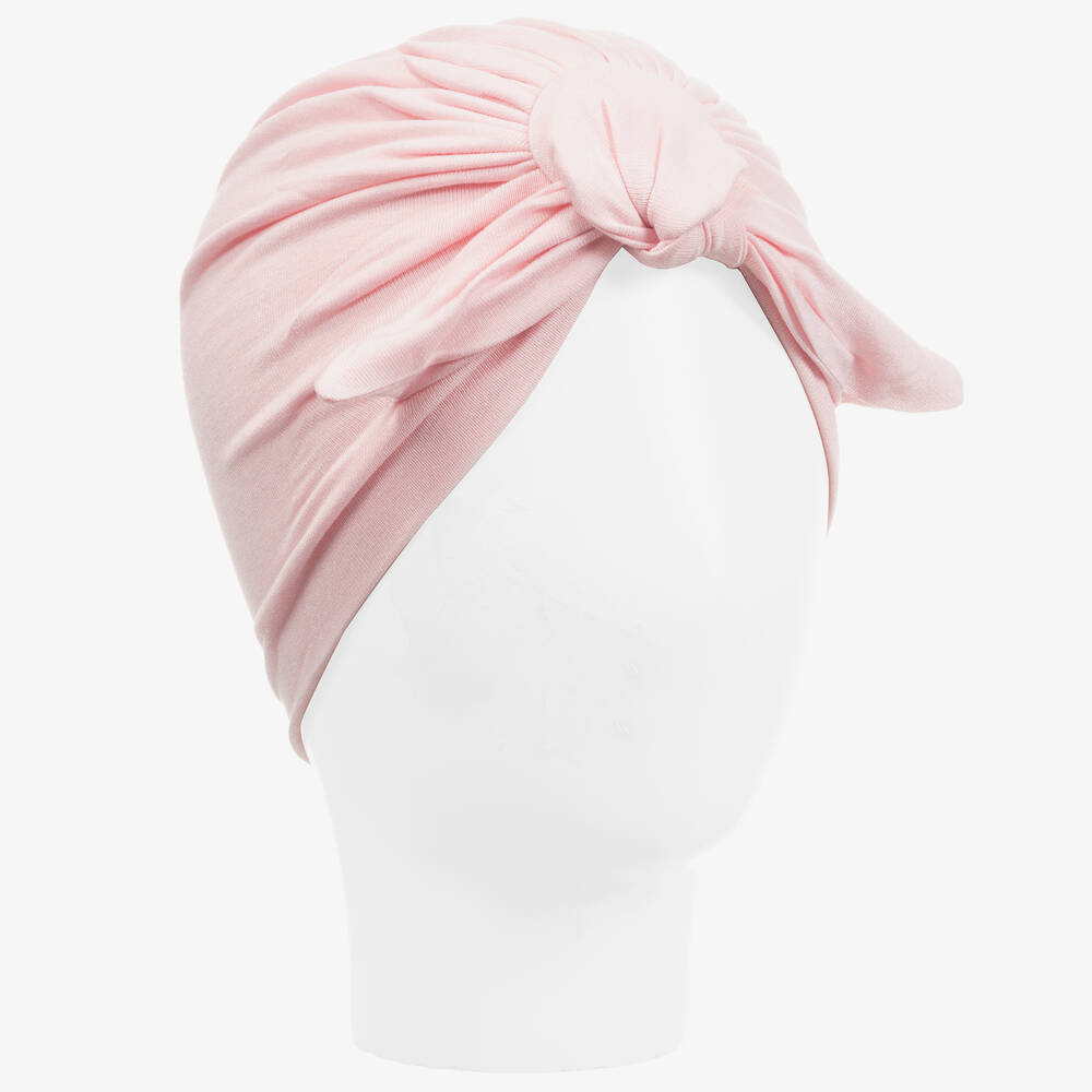 Caramelo Kids-Girls Pink Viscose Turban | Childrensalon Outlet