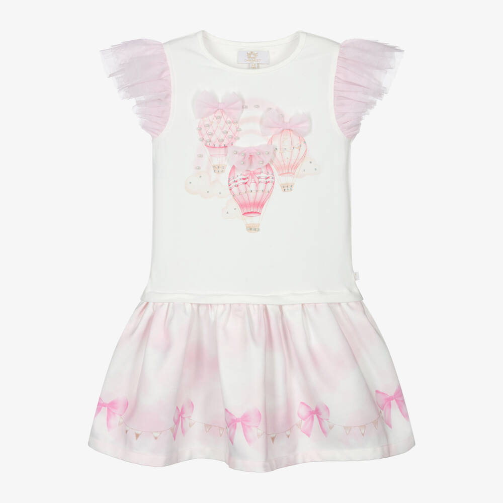 Caramelo Kids-Платье из розового и белого тюля для девочек | Childrensalon Outlet