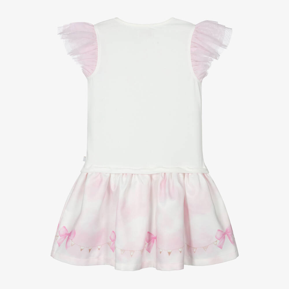 Caramelo Kids-Girls Pink & White Tulle Dress | Childrensalon Outlet