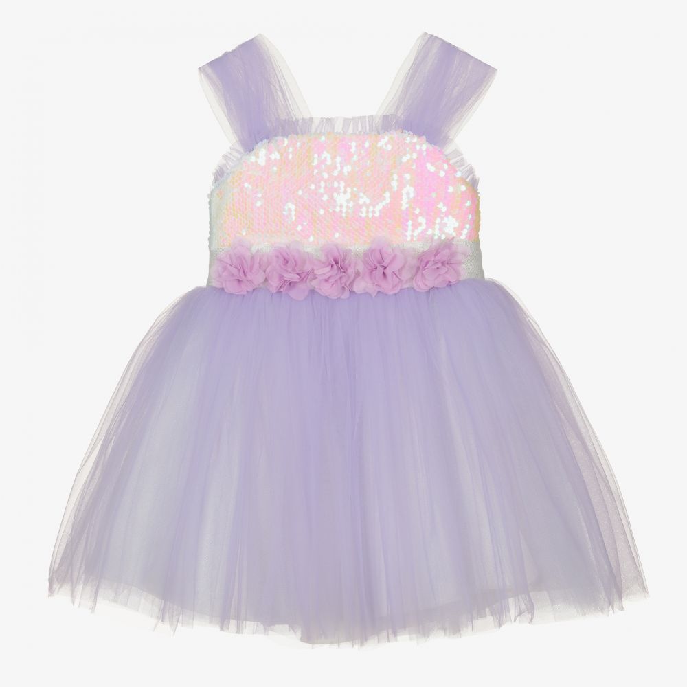 Caramelo Kids - Violettes Tüll-Partykleid (M) | Childrensalon