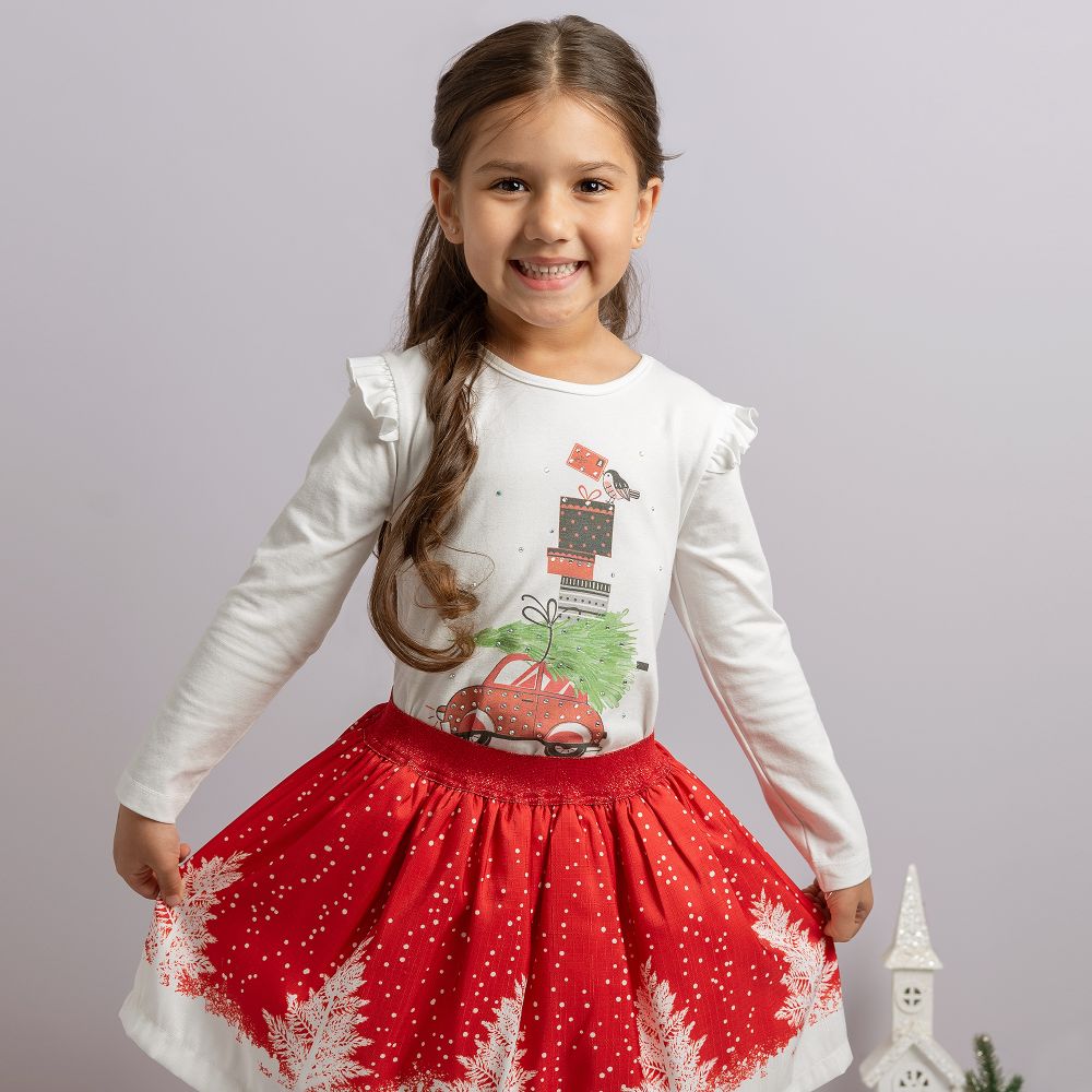 Girls santa clearance skirt
