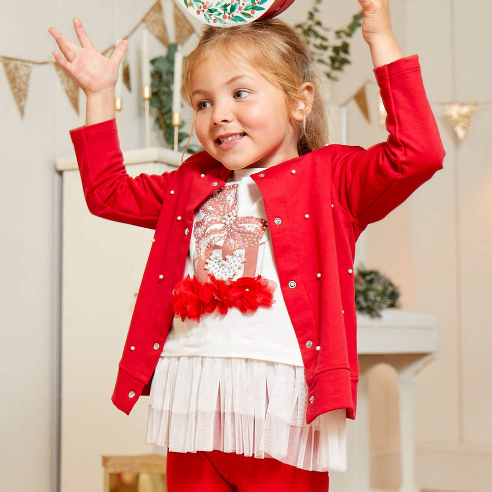 Caramelo Kids Ensemble legging rouge fille Childrensalon Outlet