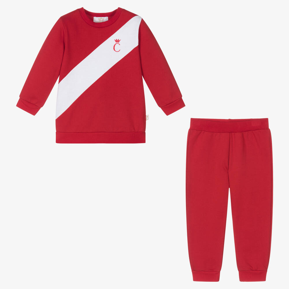 Caramelo Kids-Красный спортивный костюм из хлопка | Childrensalon Outlet