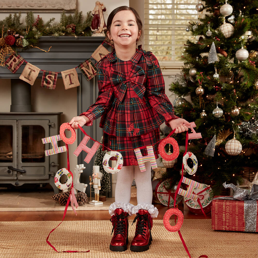 Caramelo Kids-Girls Red Tartan Dress | Childrensalon Outlet