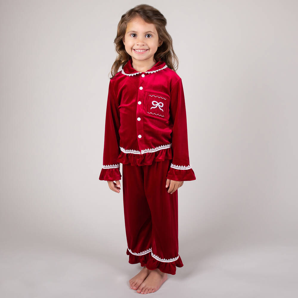 Kids velvet pyjamas shop