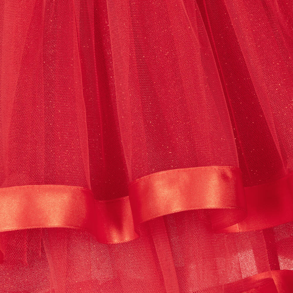 Caramelo Kids-فستان حفلات تول قرمزي للبنات | Childrensalon Outlet