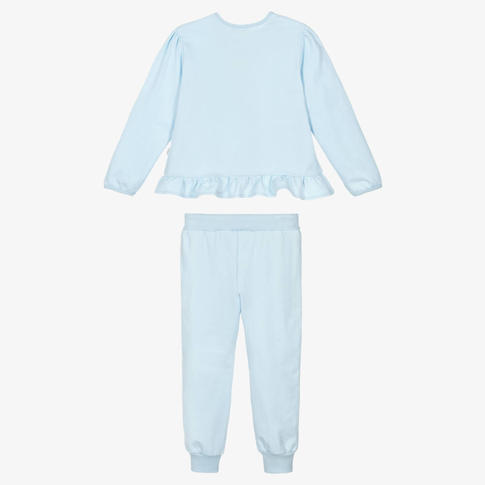 Caramelo Kids-Girls Serene Blue Bow Ensemble | Childrensalon Outlet