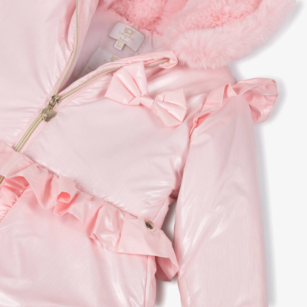 Caramelo Kids-Girls Shimmer Quilted Jacket | Childrensalon Outlet