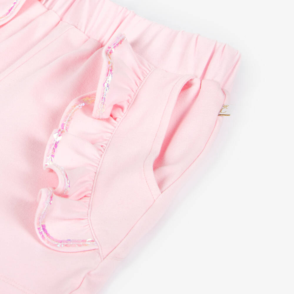 Caramelo Kids-Girls Shimmery Pink Ruffle Ensemble | Childrensalon Outlet