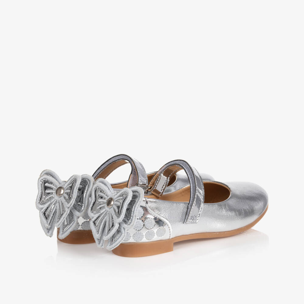 Caramelo Kids-Girls Silver Ballerina Shoes | Childrensalon Outlet