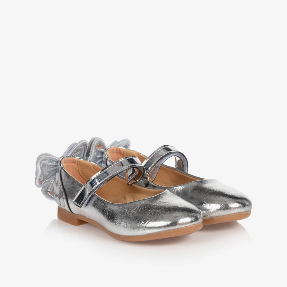 Caramelo Kids-Girls Silver Ballerina Shoes | Childrensalon Outlet