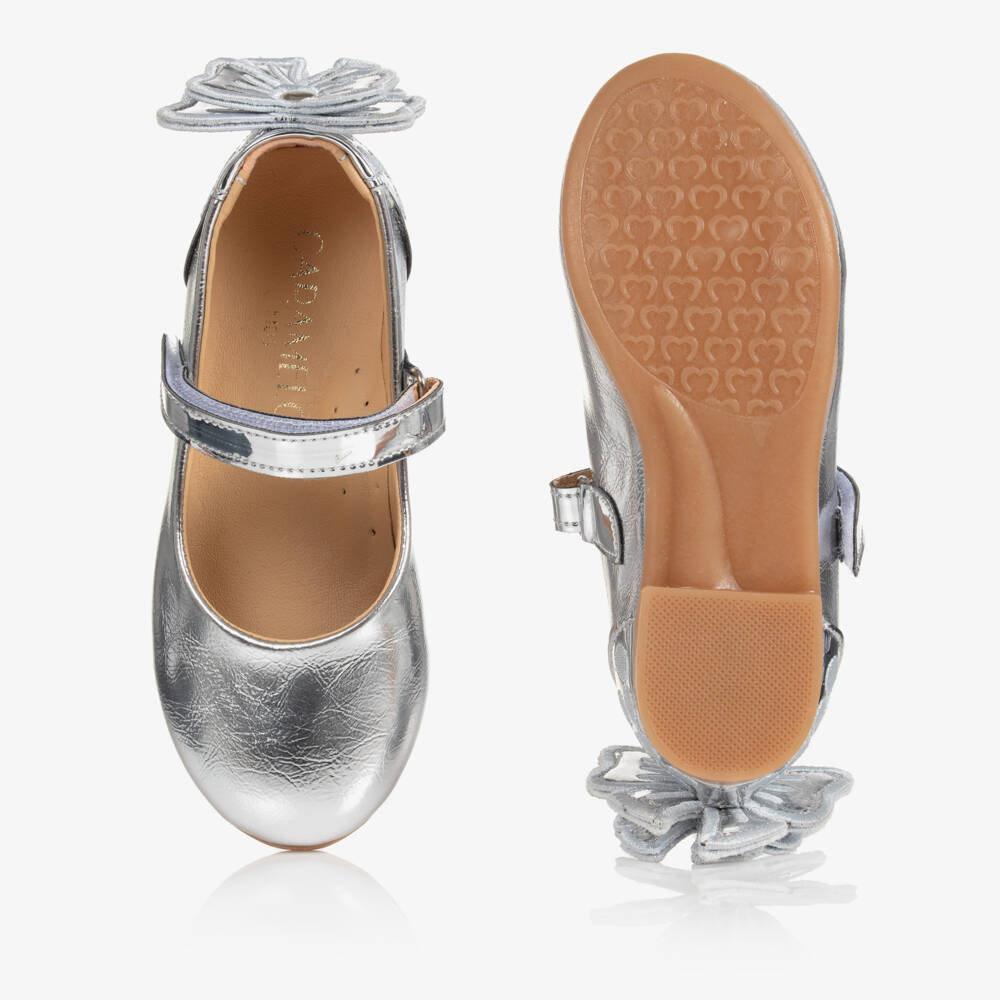 Caramelo Kids-Girls Silver Ballerina Shoes | Childrensalon Outlet