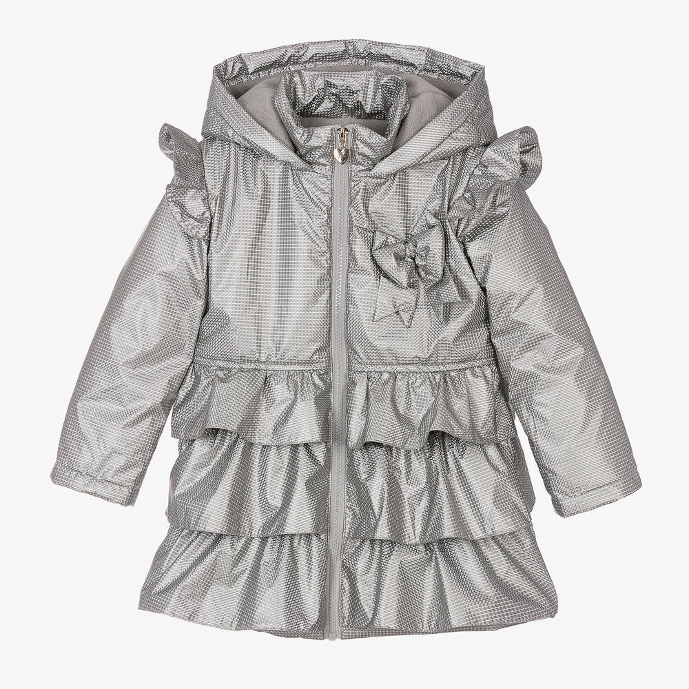 Caramelo Kids - Manteau à capuche argenté fille | Childrensalon