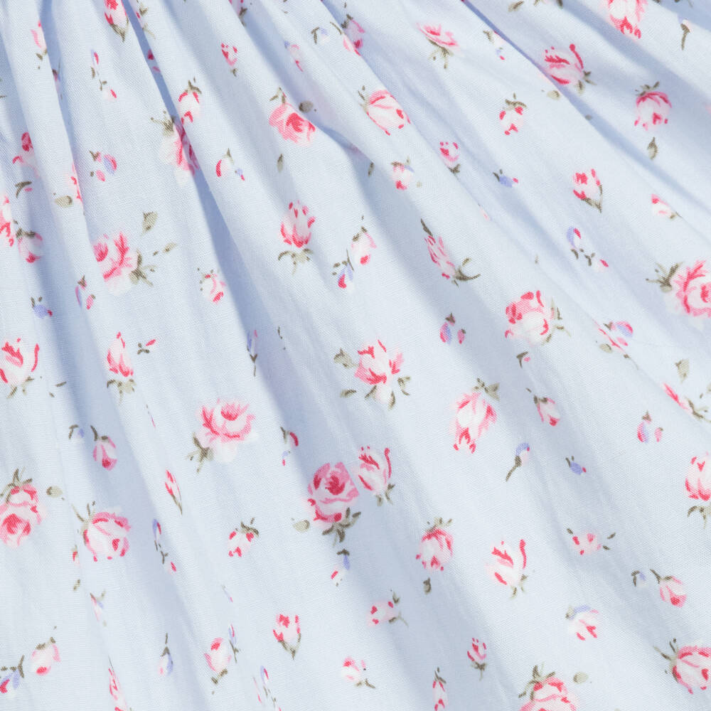 Caramelo Kids-Girls Soft Blue Smocked Nightwear Set | Childrensalon Outlet