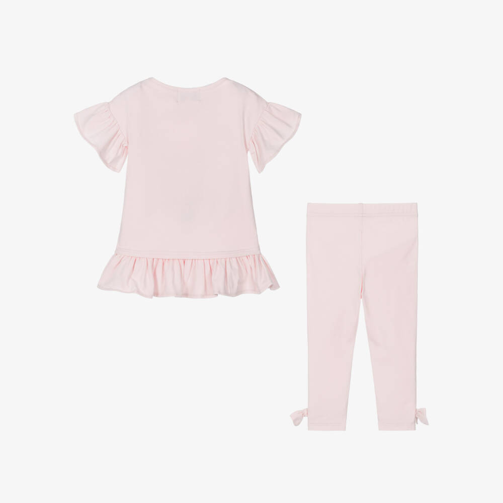 Caramelo Kids-Girls Soft Pink Bow Outfit | Childrensalon Outlet