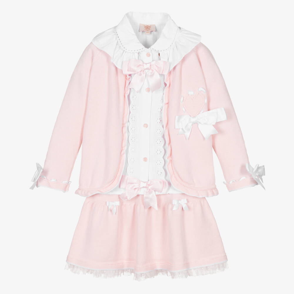 Caramelo Kids-Girls Soft Pink Knit Ensemble | Childrensalon Outlet