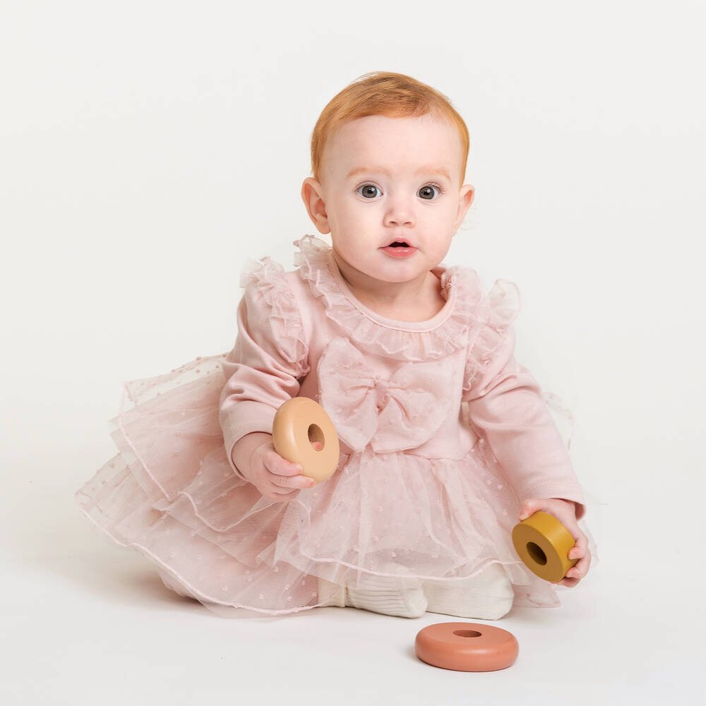 Caramelo Kids-Girls Soft Pink Ruffle Leggings Set | Childrensalon Outlet