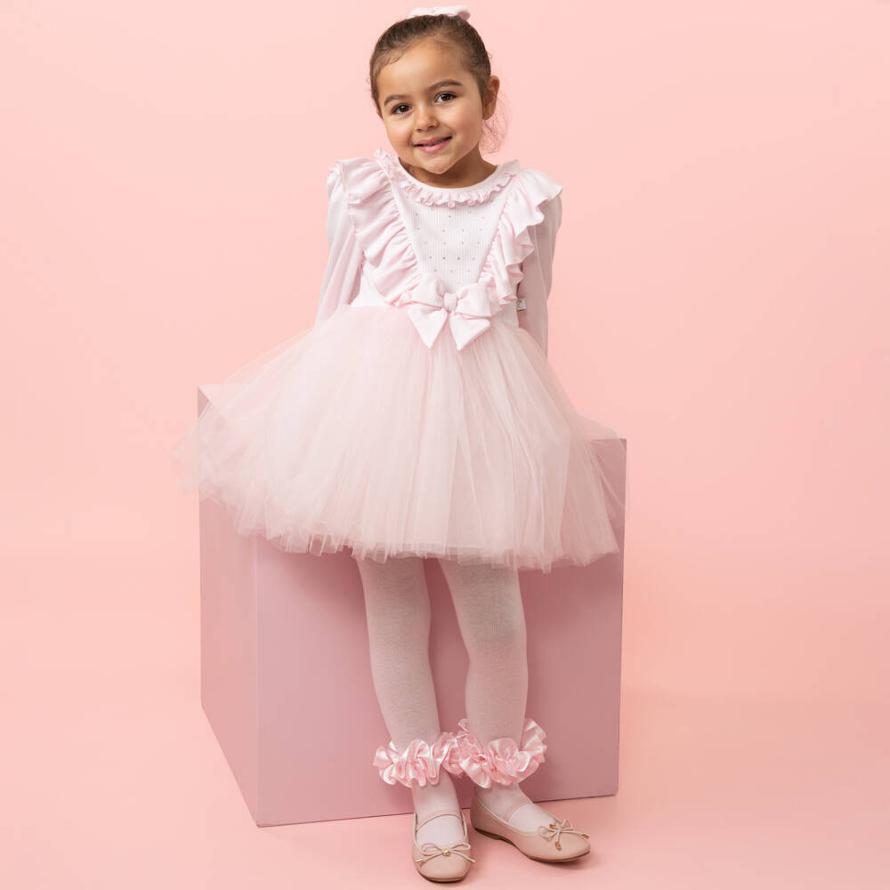 Caramelo Kids-Нежное розовое платье из тюля для девочек | Childrensalon Outlet