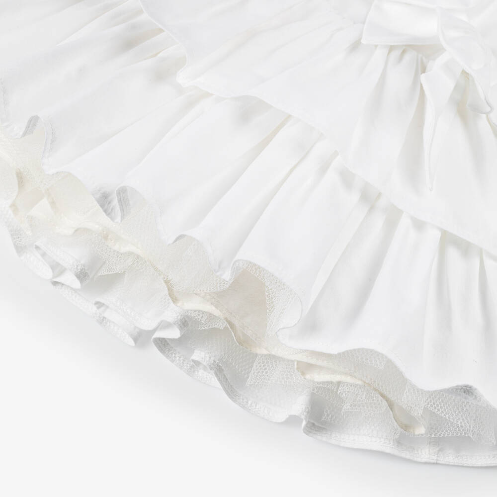 Caramelo Kids-Girls Soft White Ruffle Dress Set | Childrensalon Outlet