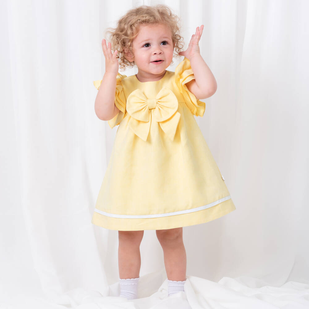 Caramelo Kids-Girls' Sunny Linen Blend Dress | Childrensalon Outlet