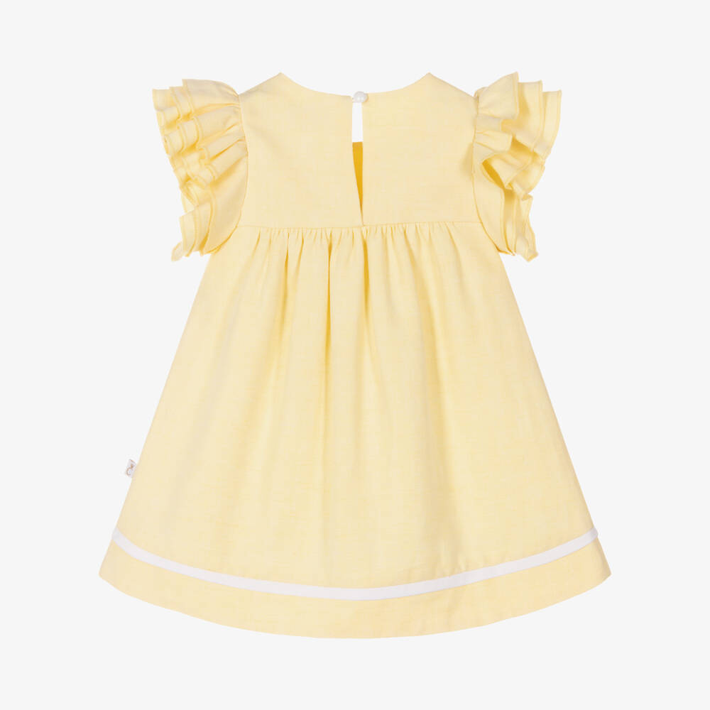 Caramelo Kids-Girls' Sunny Linen Blend Dress | Childrensalon Outlet