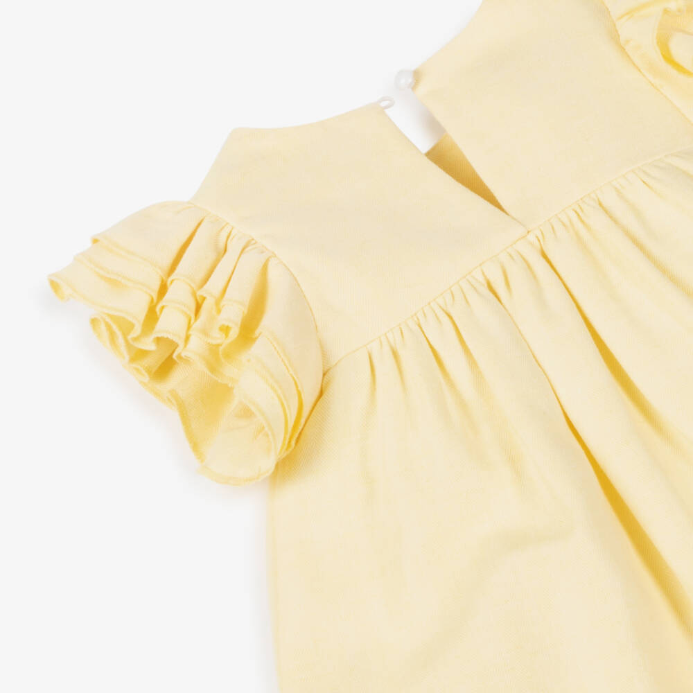 Caramelo Kids-Girls' Sunny Linen Blend Dress | Childrensalon Outlet