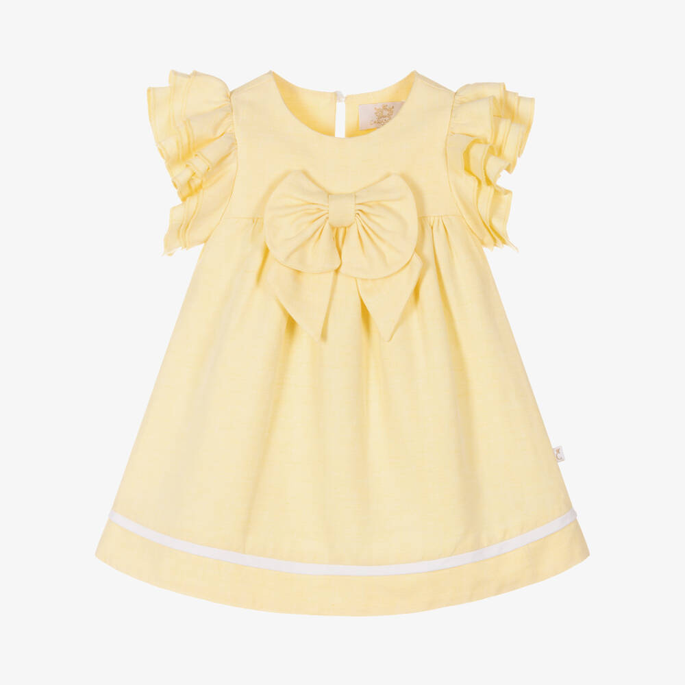 Caramelo Kids-Girls' Sunny Linen Blend Dress | Childrensalon Outlet