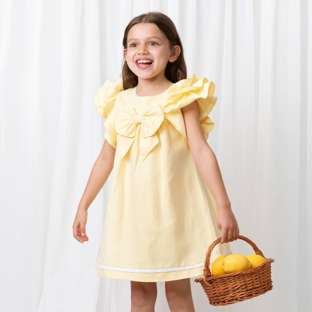 Caramelo Kids-Льняное-хлопковое платье Sunny для девочек | Childrensalon Outlet