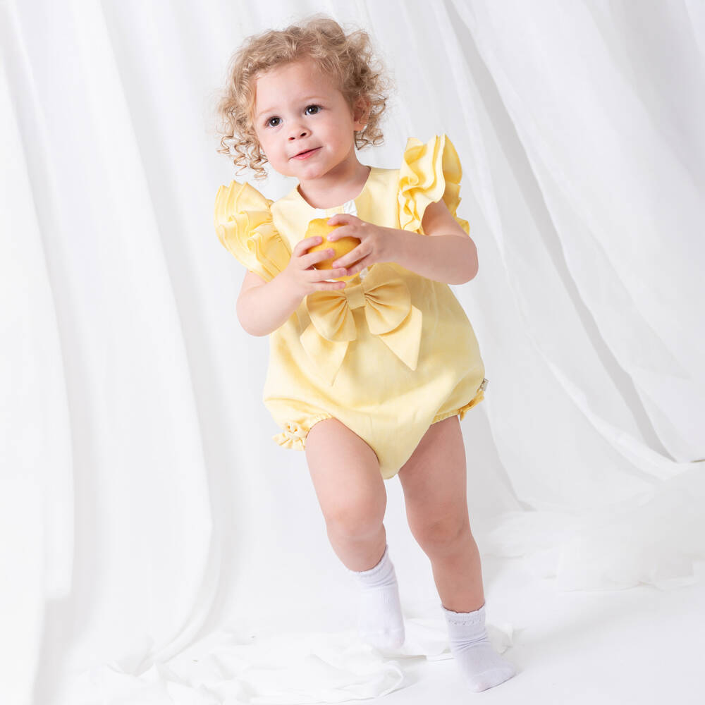 Caramelo Kids-Girls Sunshine Ruffle & Bow Shortie | Childrensalon Outlet