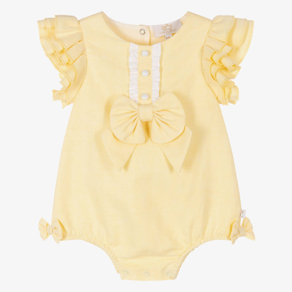 Caramelo Kids-Girls Sunshine Ruffle & Bow Shortie | Childrensalon Outlet