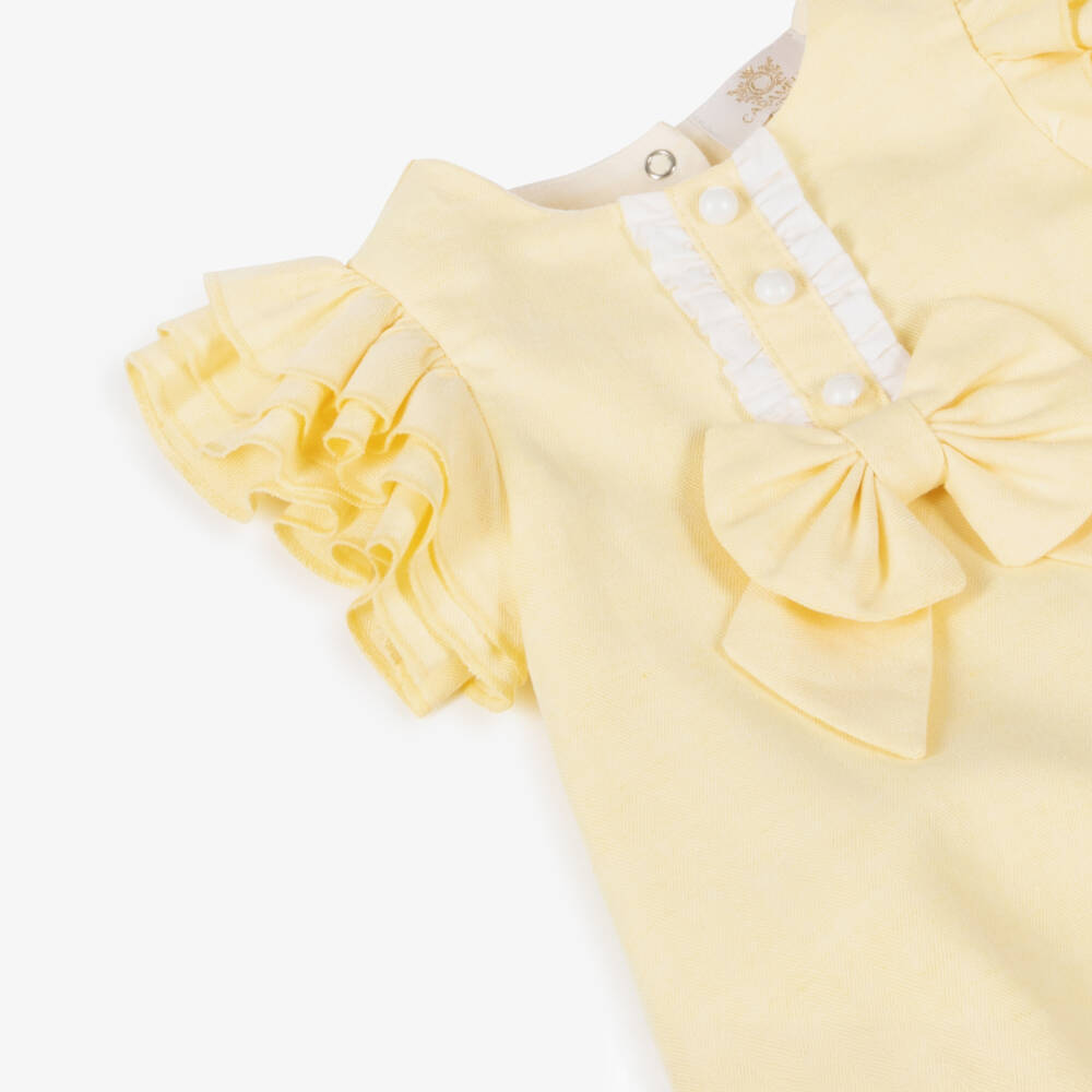 Caramelo Kids-Girls Sunshine Ruffle & Bow Shortie | Childrensalon Outlet
