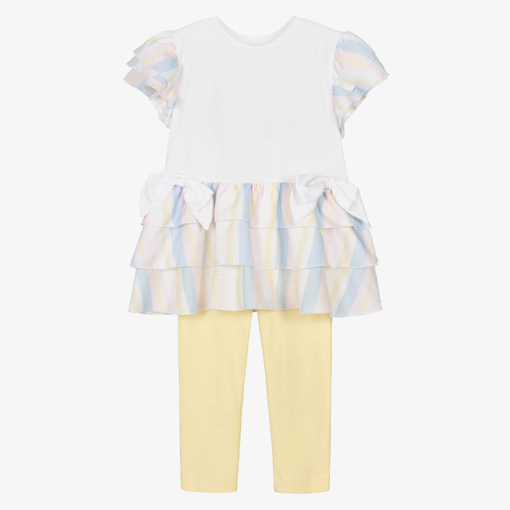 Caramelo Kids-Girls Sunshine Stripe Legging Ensemble | Childrensalon Outlet