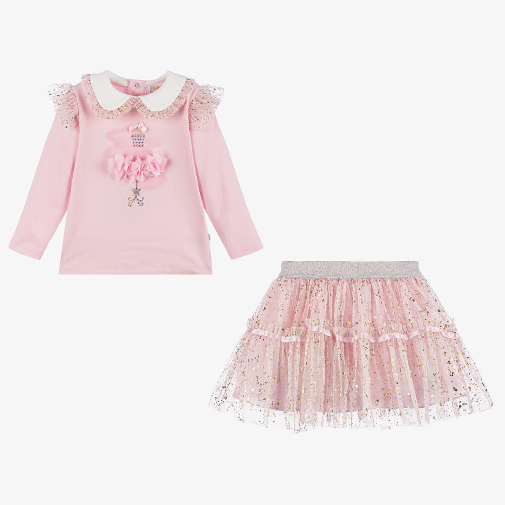 Caramelo Kids-Girls Tulle Skirt Outfit | Childrensalon Outlet