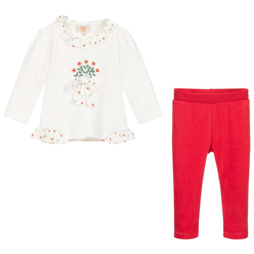 Caramelo Kids-Girls Velour Leggings Set | Childrensalon Outlet