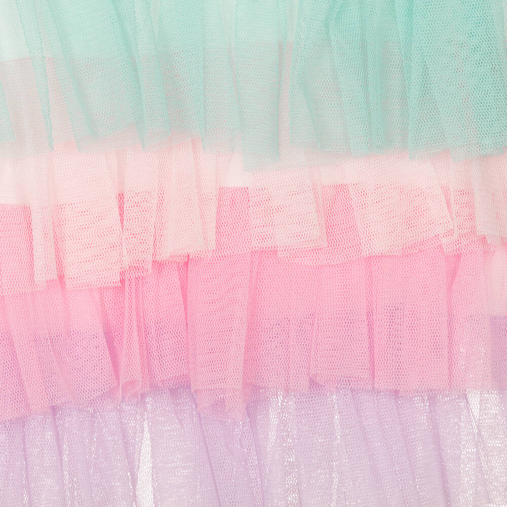 Caramelo Kids-Белое платье из хлопка и тюля с Русалочкой | Childrensalon Outlet