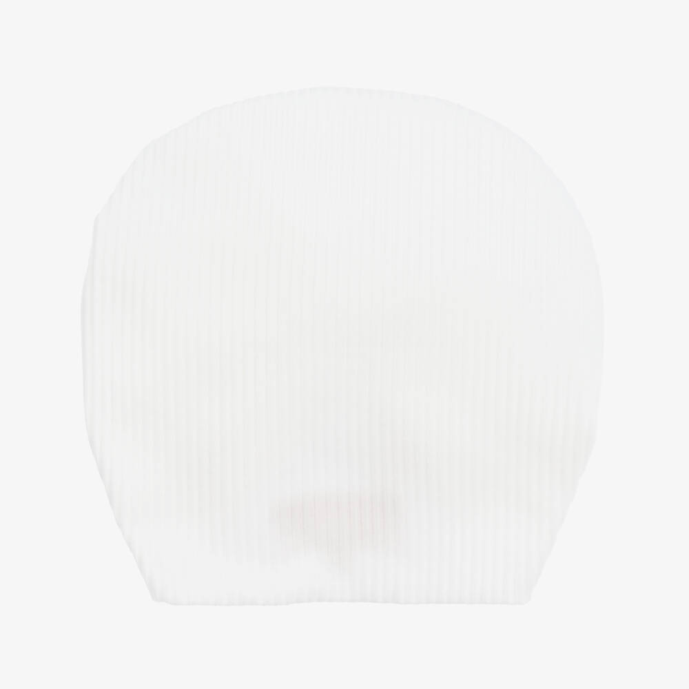 Caramelo Kids-Girls White Ribbed Jersey Turban | Childrensalon Outlet