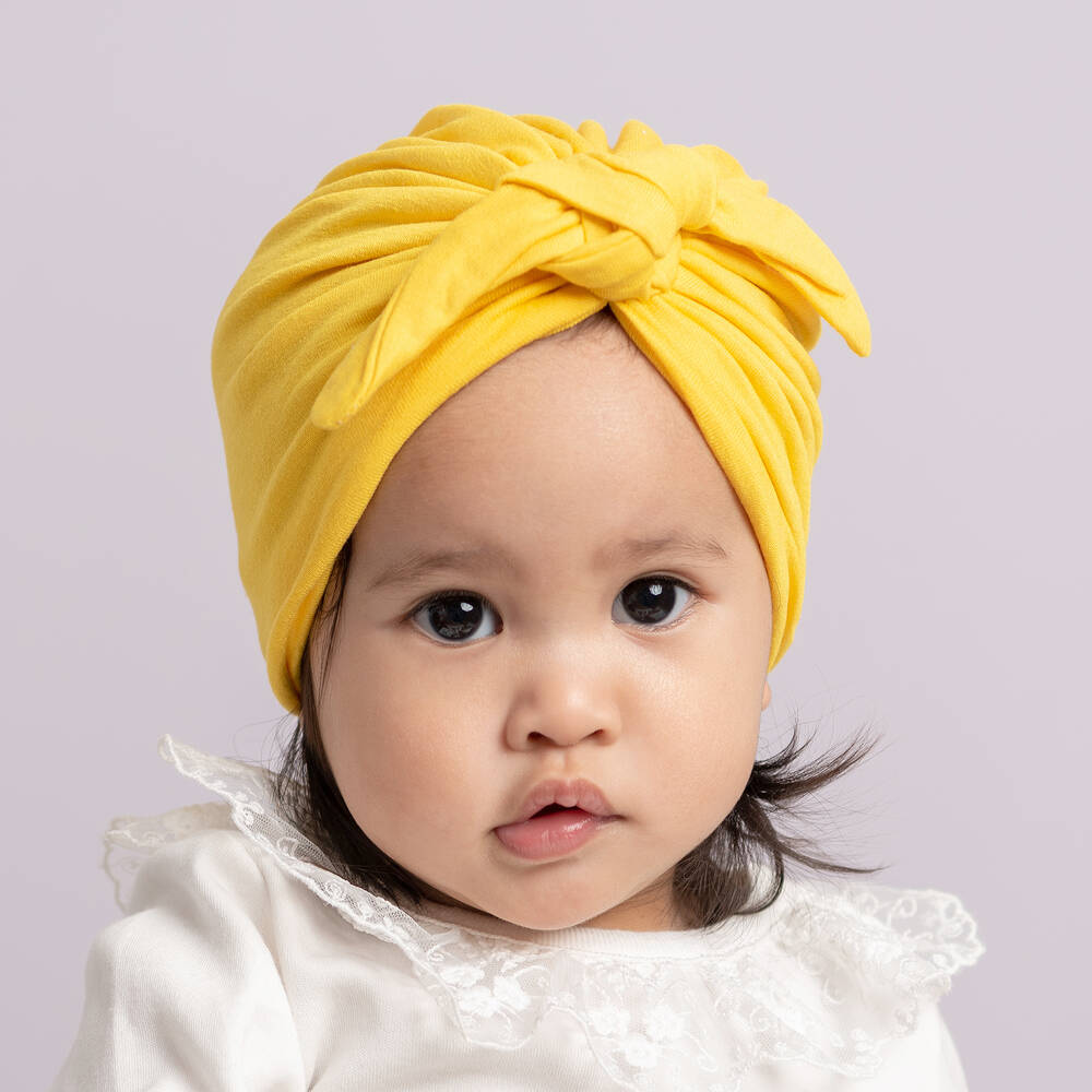 Caramelo Kids-Желтый тюрбан из вискозы для девочек | Childrensalon Outlet