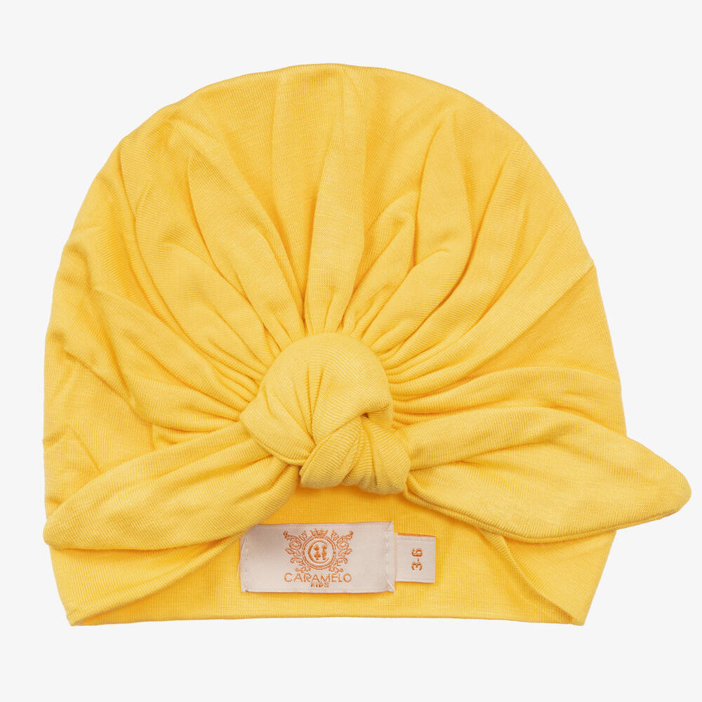 Caramelo Kids-Желтый тюрбан из вискозы для девочек | Childrensalon Outlet