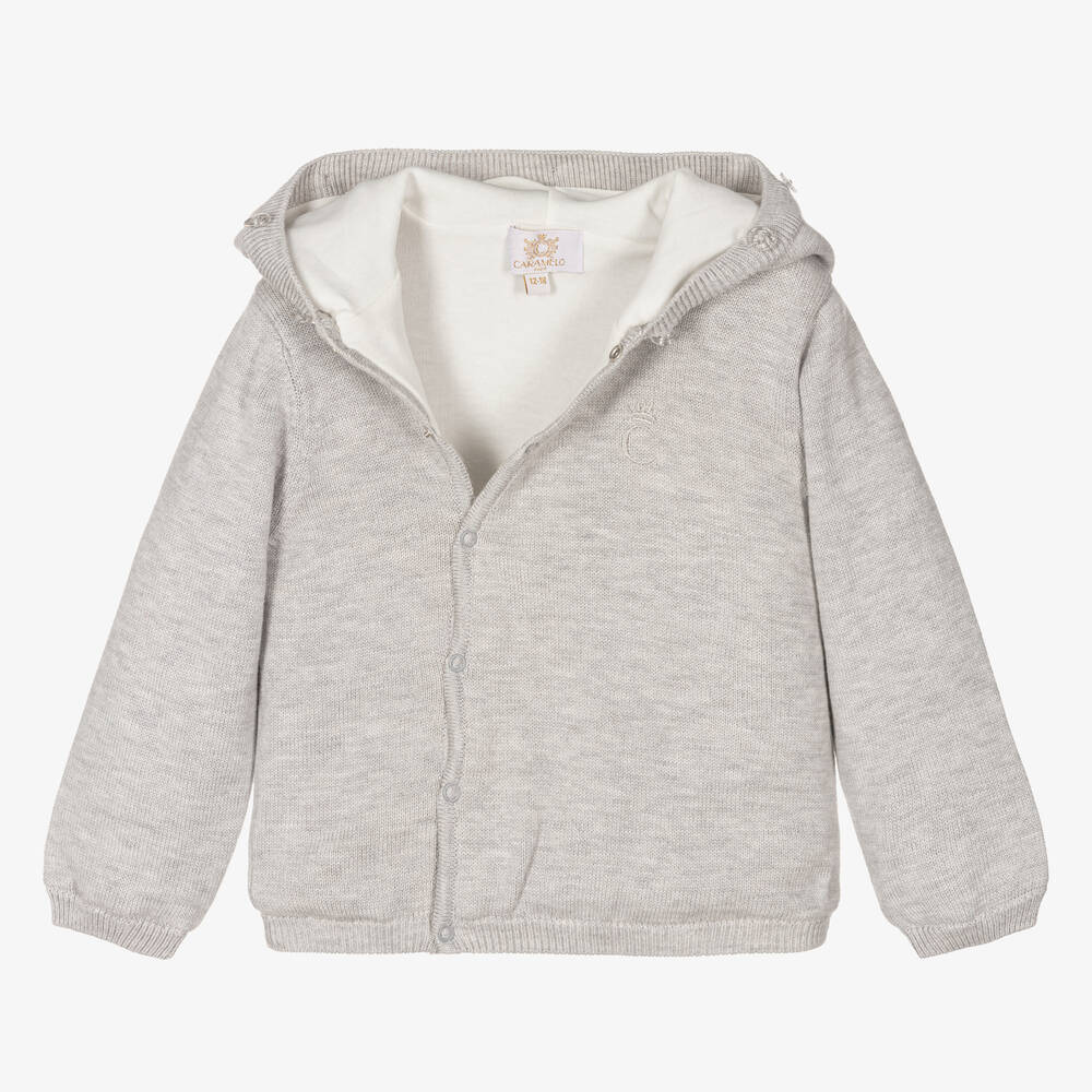 Caramelo Kids-Grey Cotton Knit Trousers Set | Childrensalon Outlet