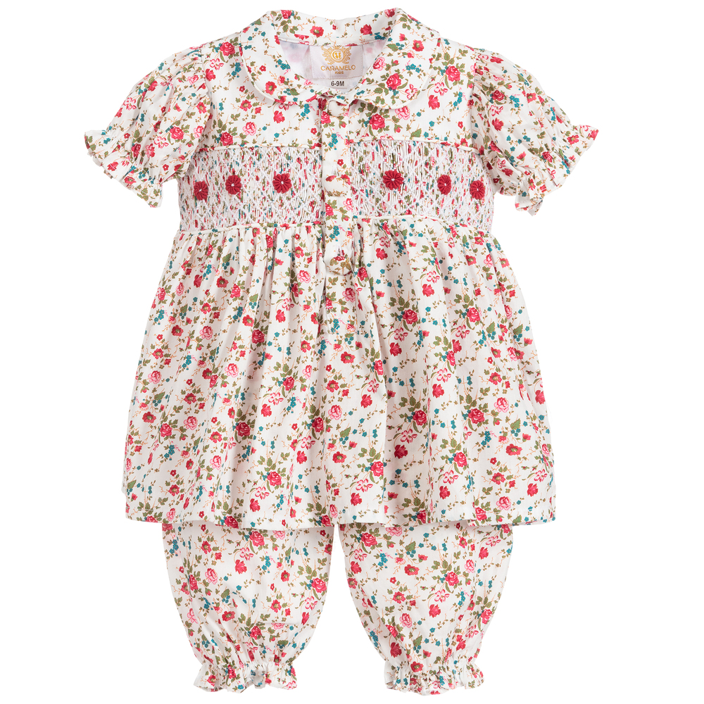Caramelo Kids - Hand-Smocked Cotton Outfit | Childrensalon