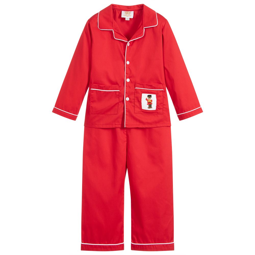 Caramelo Kids - Pyjama en coton à smocks faits à la main | Childrensalon